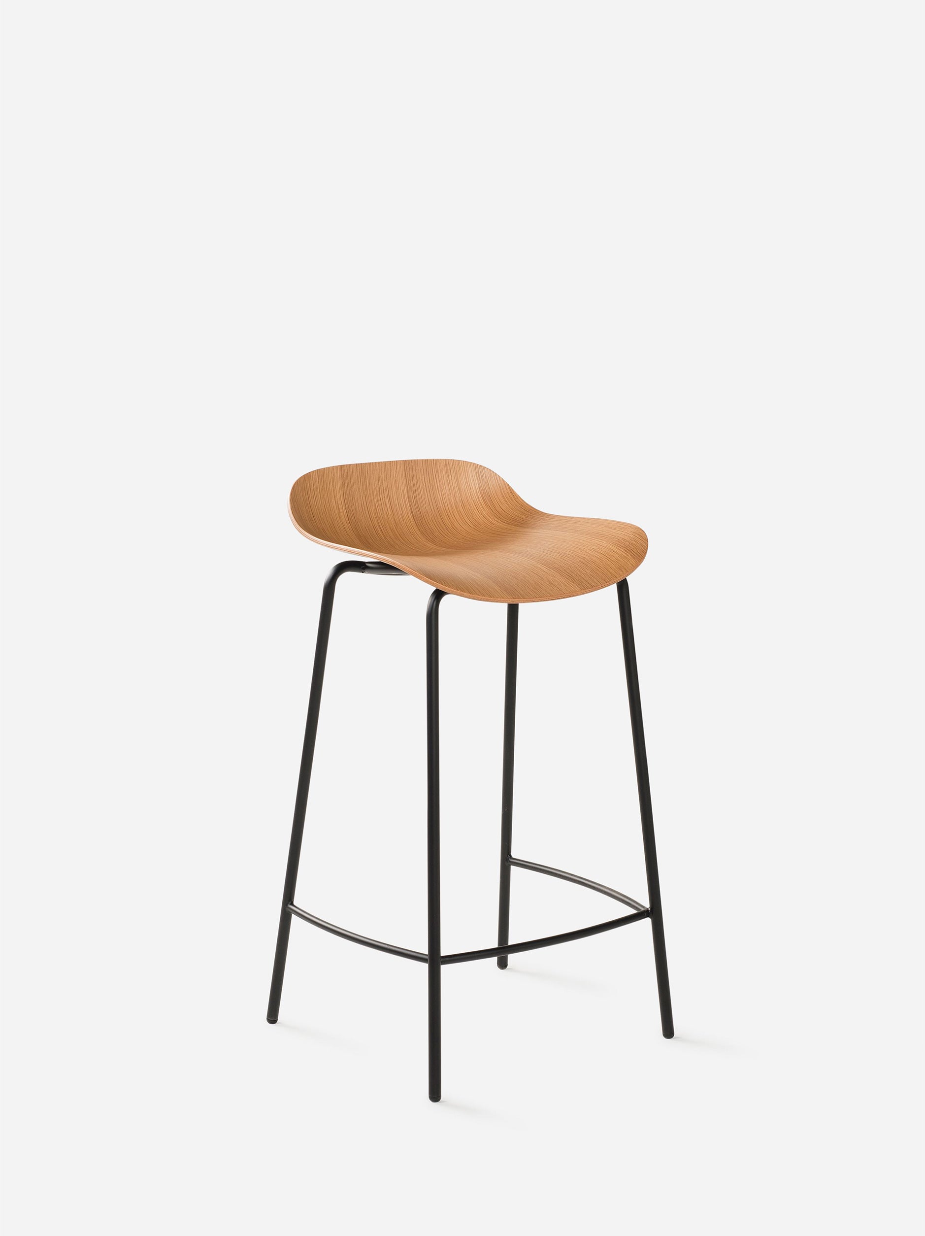 3D Stool Oak/Black / One Size