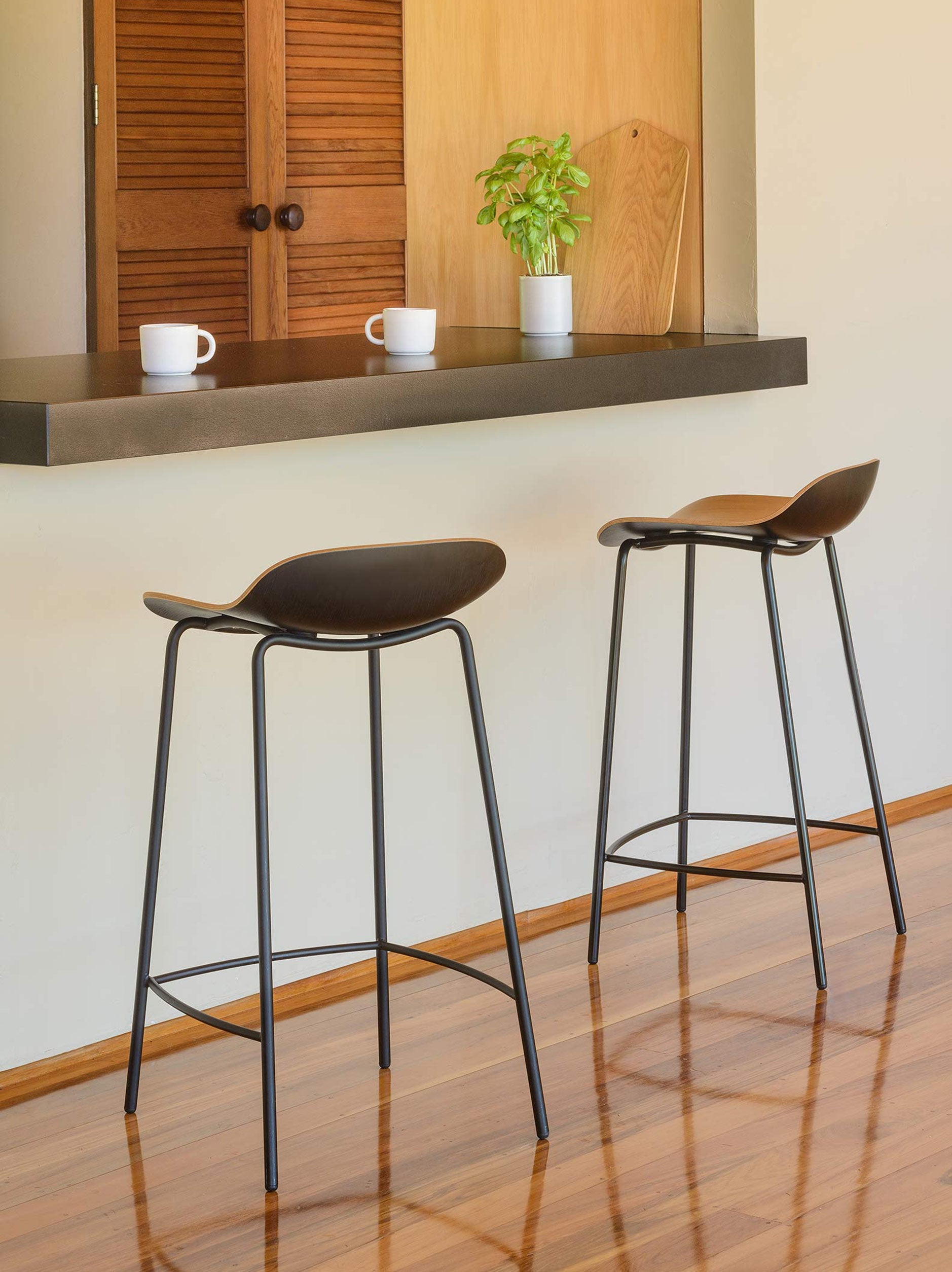 3D Stool Oak/Black / One Size