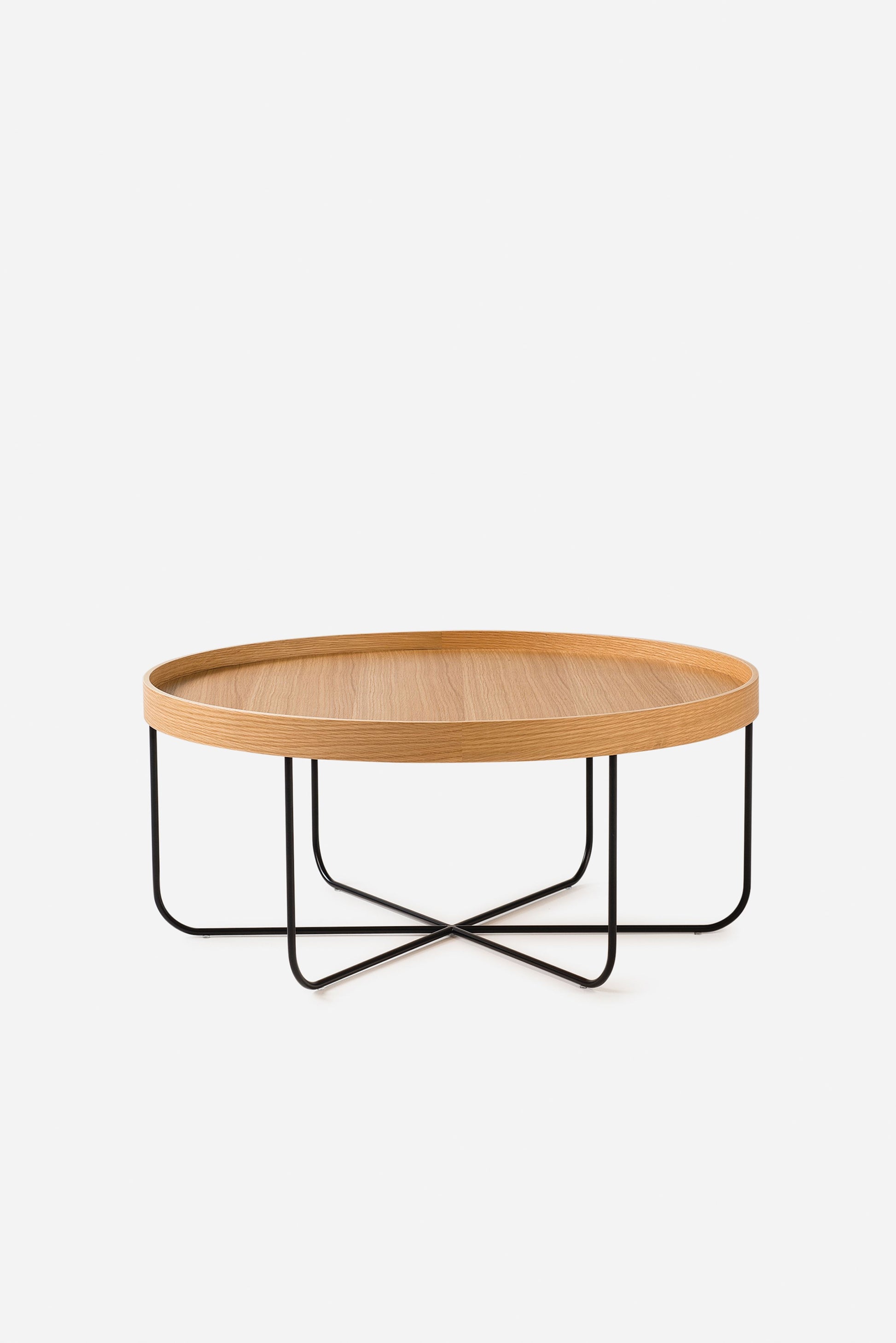 Segment Coffee Table Oak/Black / One Size