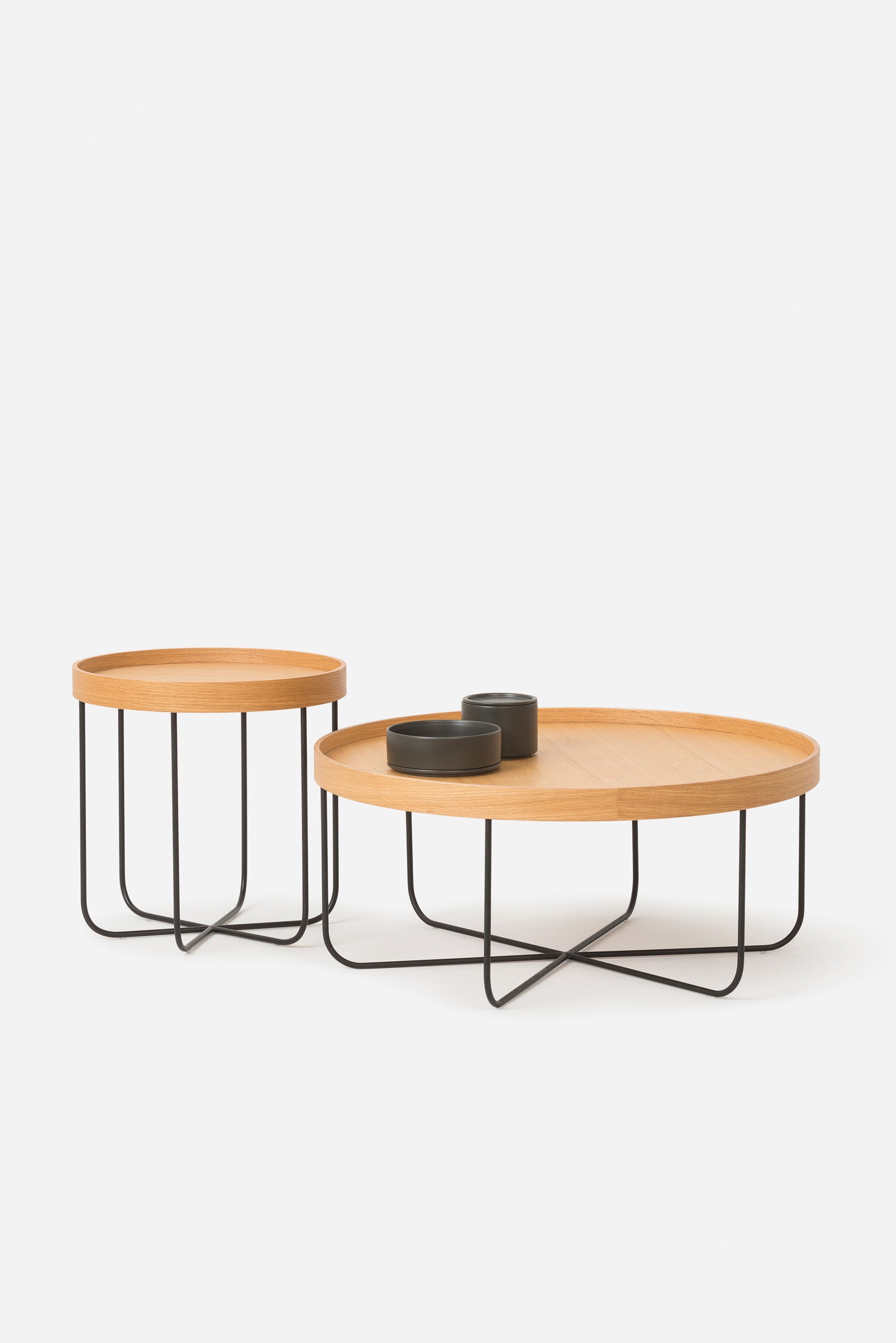 Segment Coffee Table Oak/Black / One Size