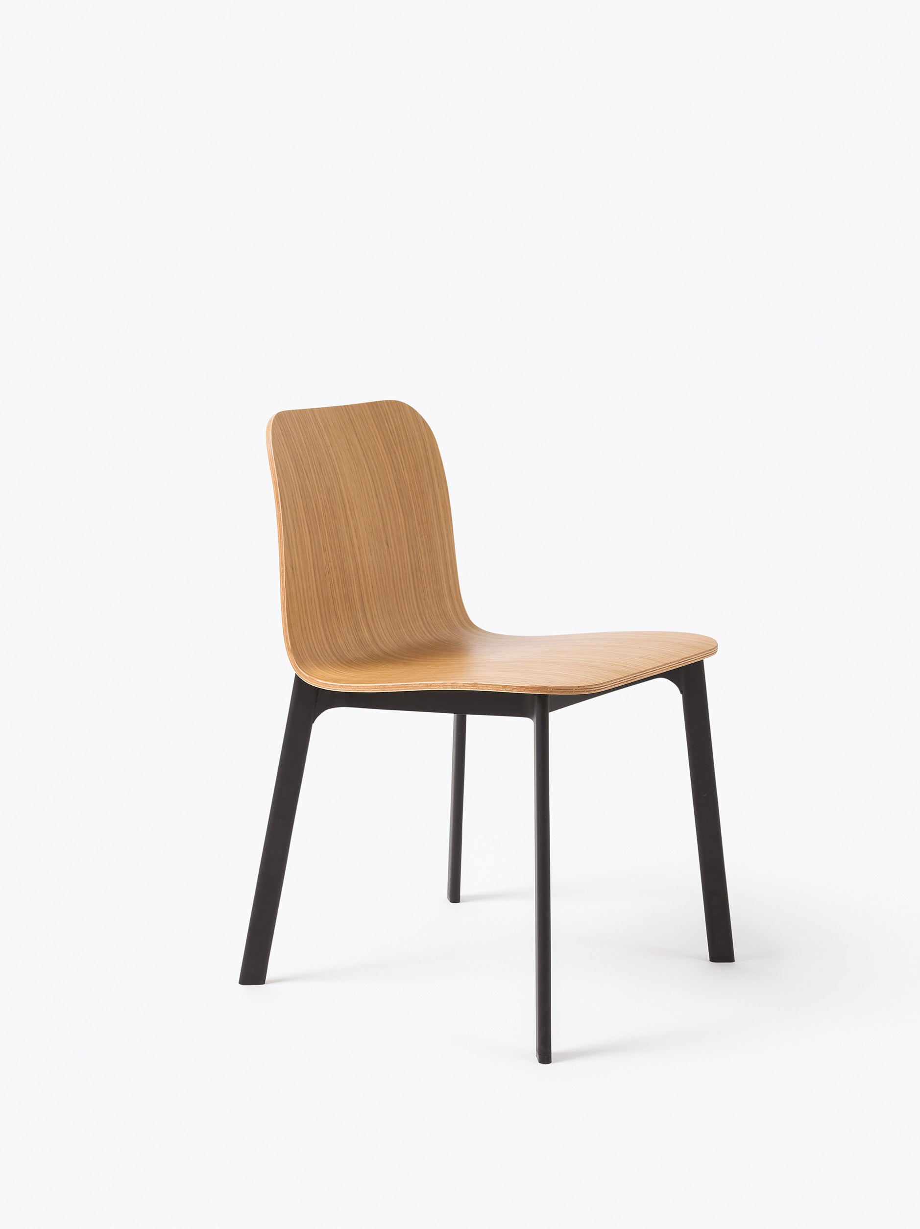Aspen Chair w/Metal Legs Oak/Black / One Size