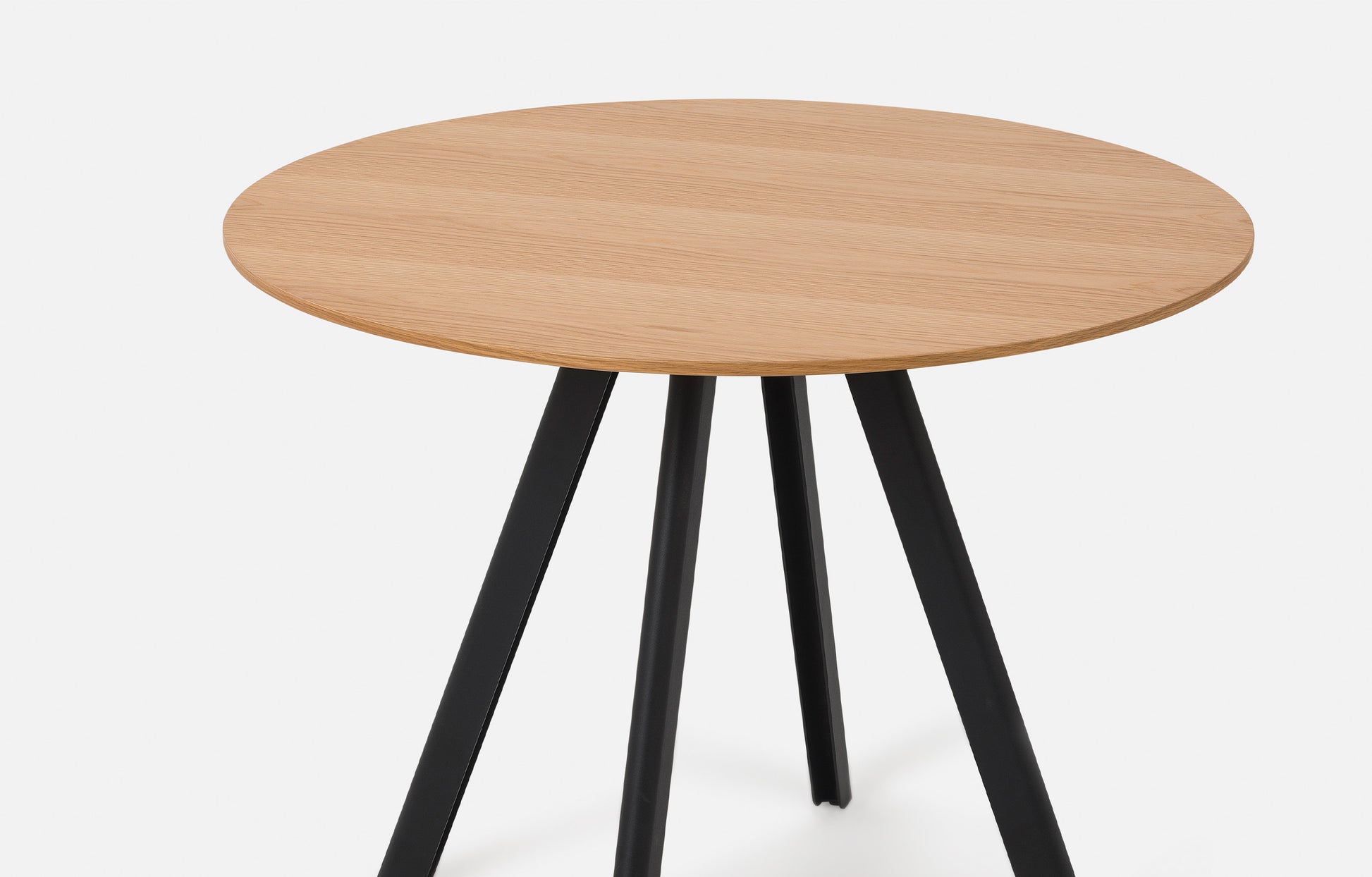 Assembly Round Dining Table Oak/Black / Large