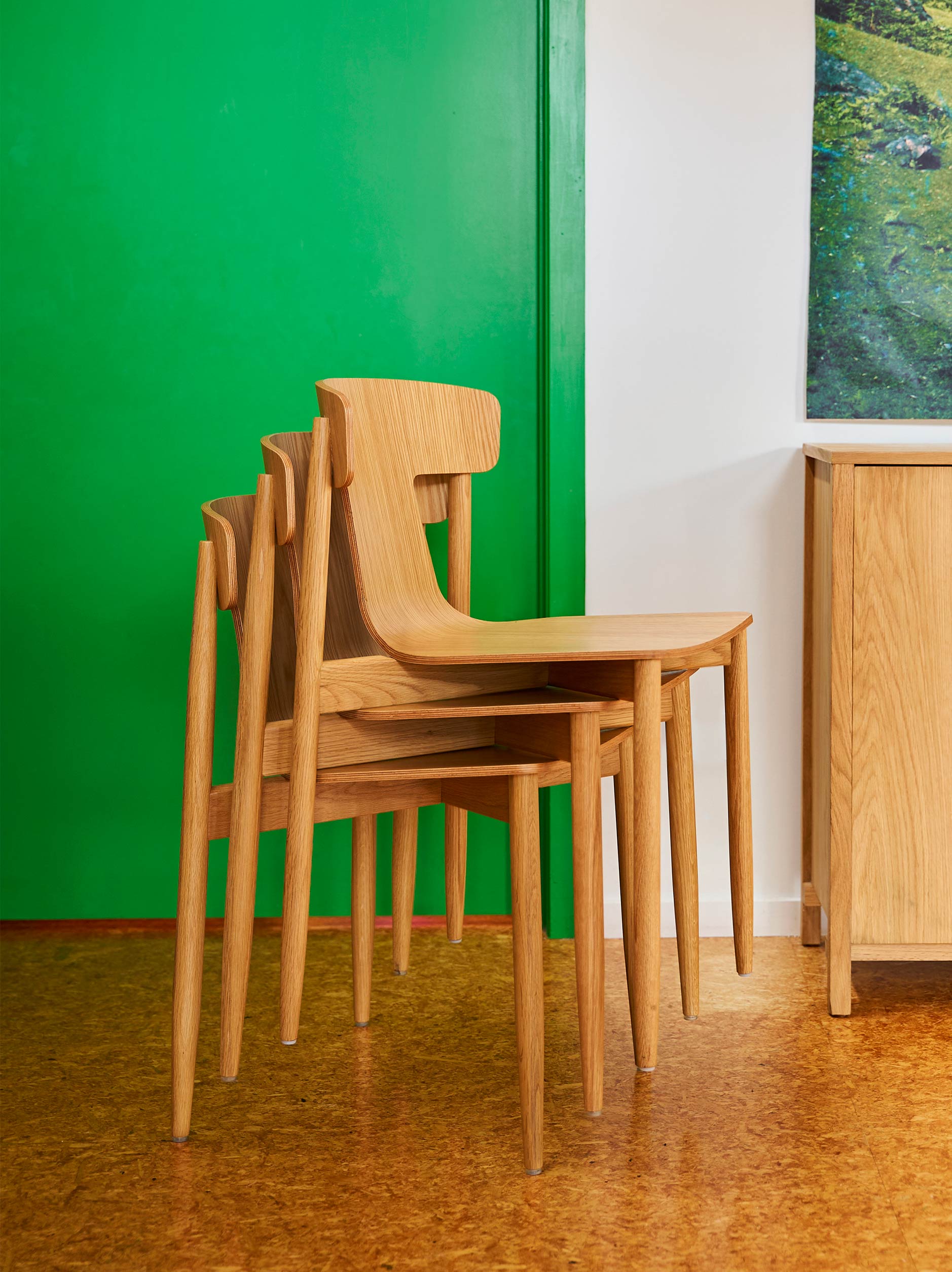 Bough Dining Chair Oak / 48x46x75.5cmh
