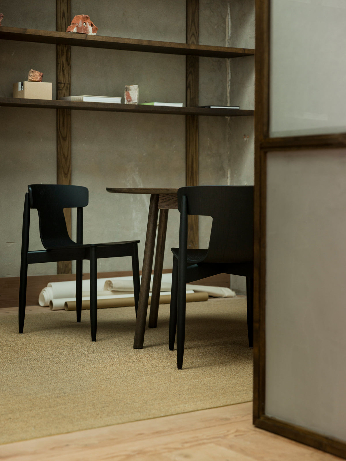Bough Dining Chair Black / 48x46x75.5cmh