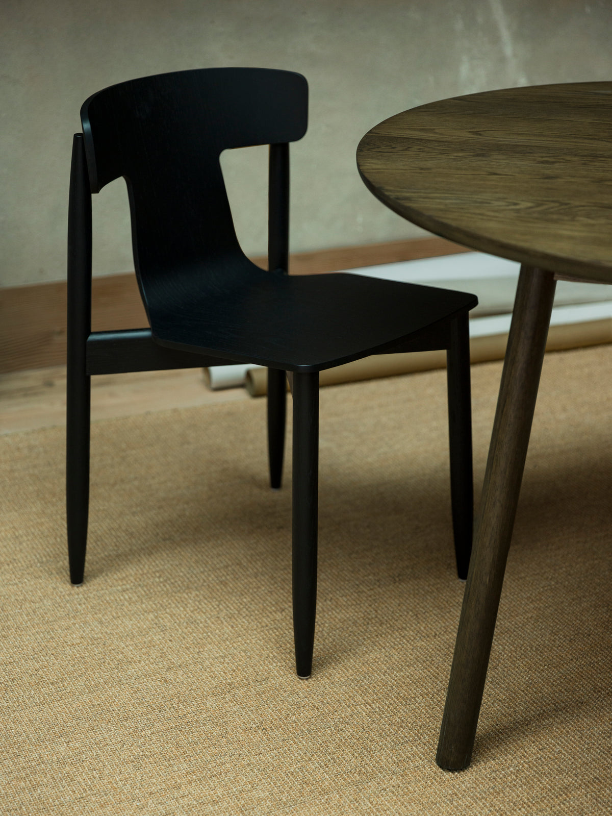 Bough Dining Chair Black / 48x46x75.5cmh