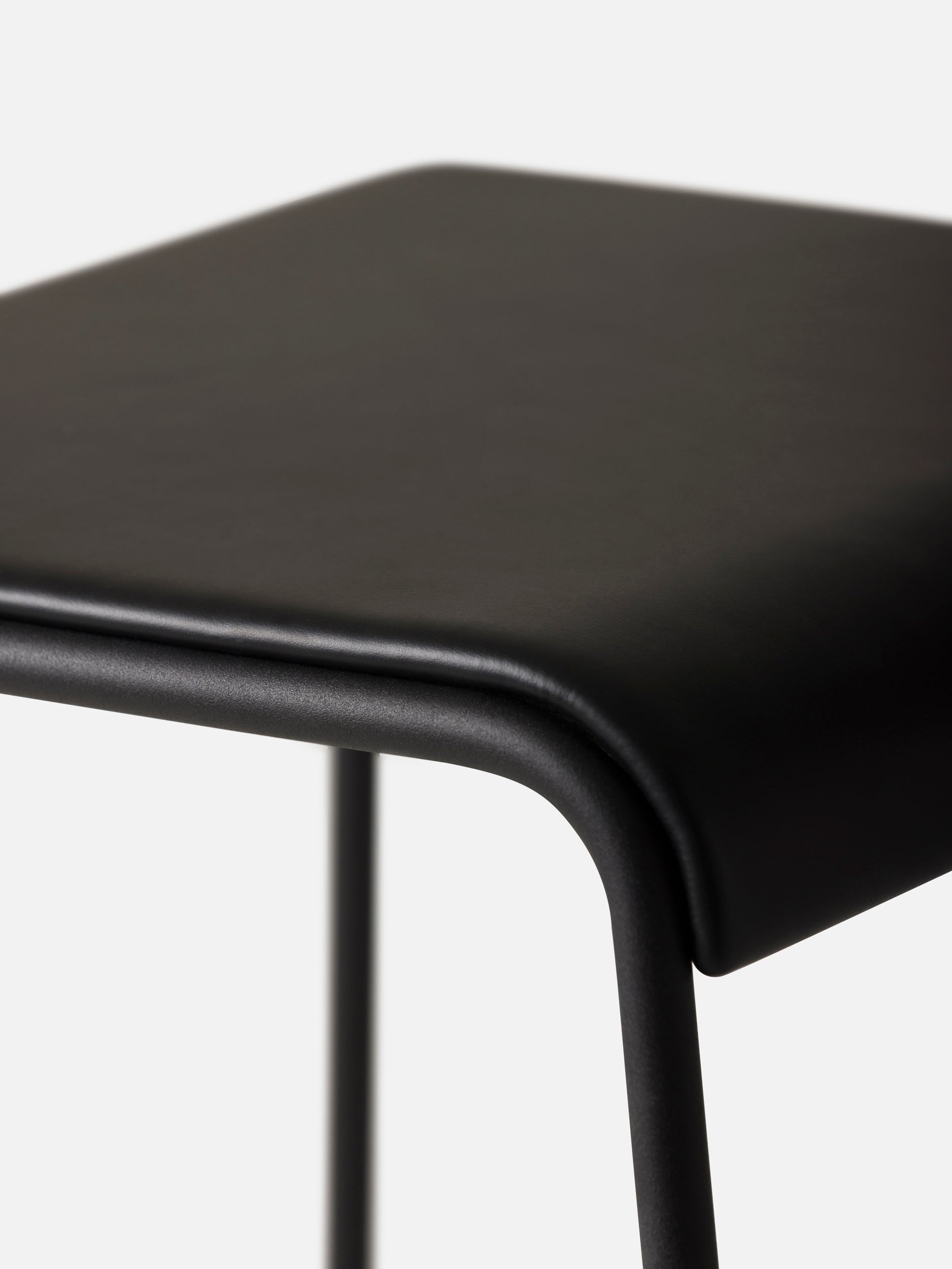S2 Stool Black/Black Leather / Medium