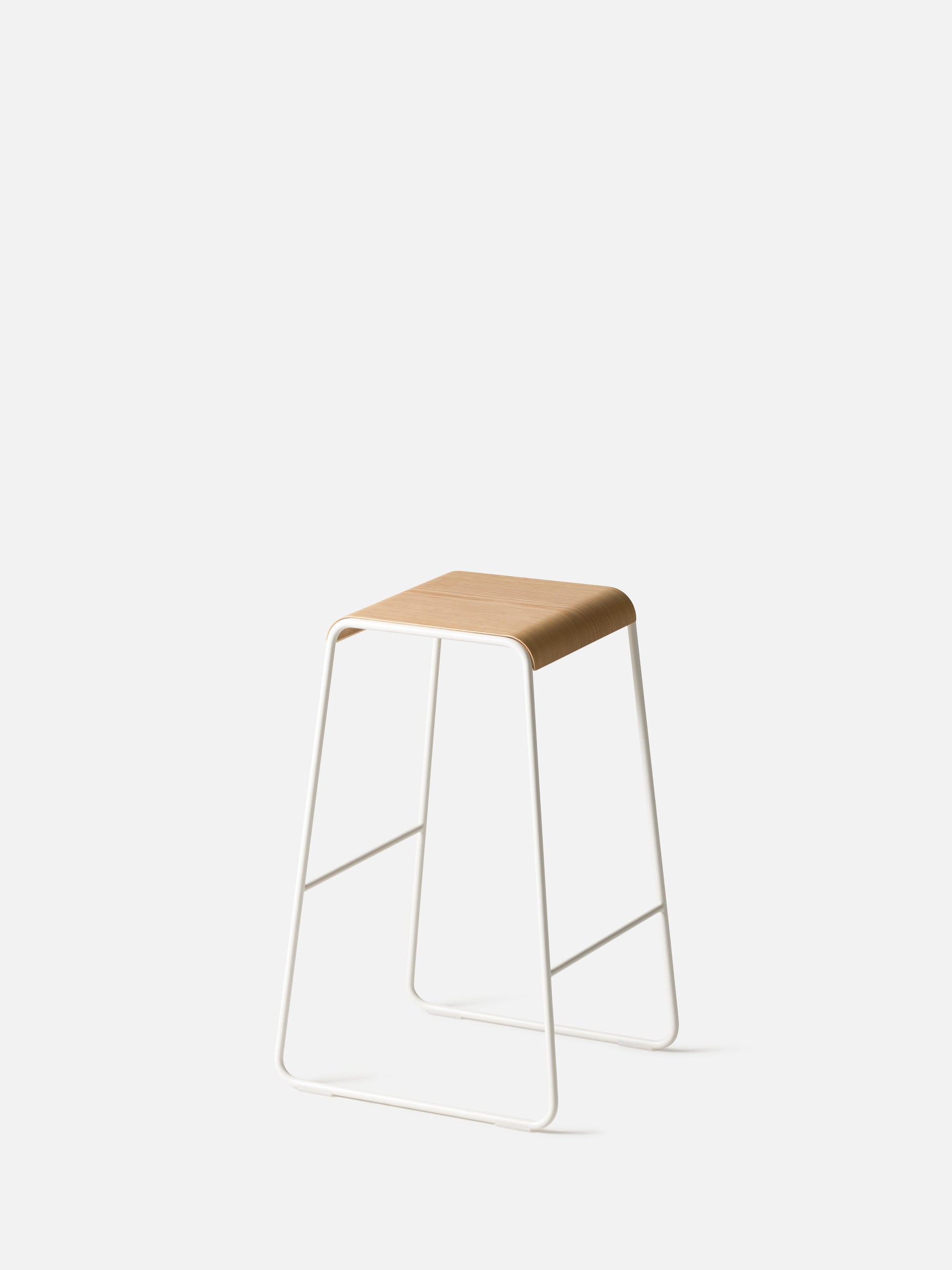 S2 Stool White/Oak / Medium