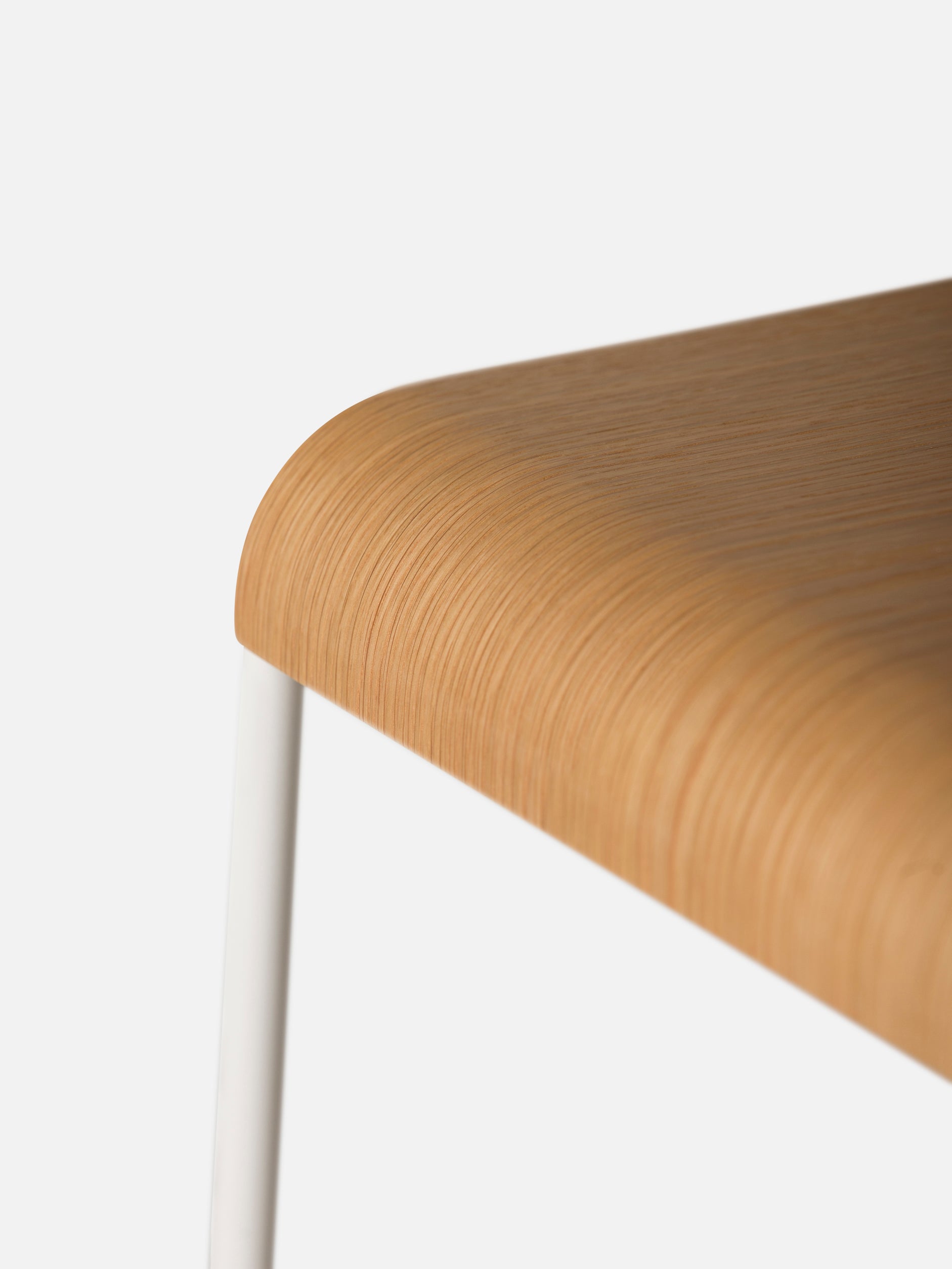 S2 Stool White/Oak / Medium