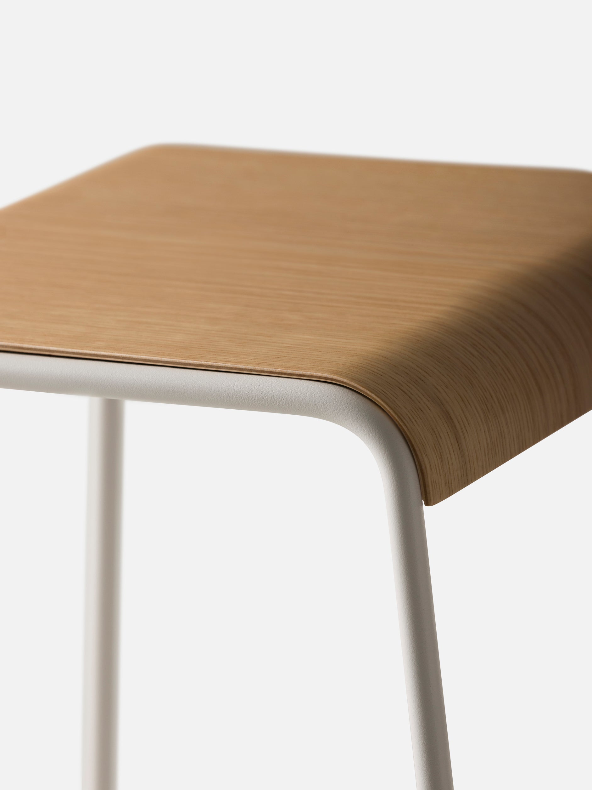 S2 Stool White/Oak / Medium