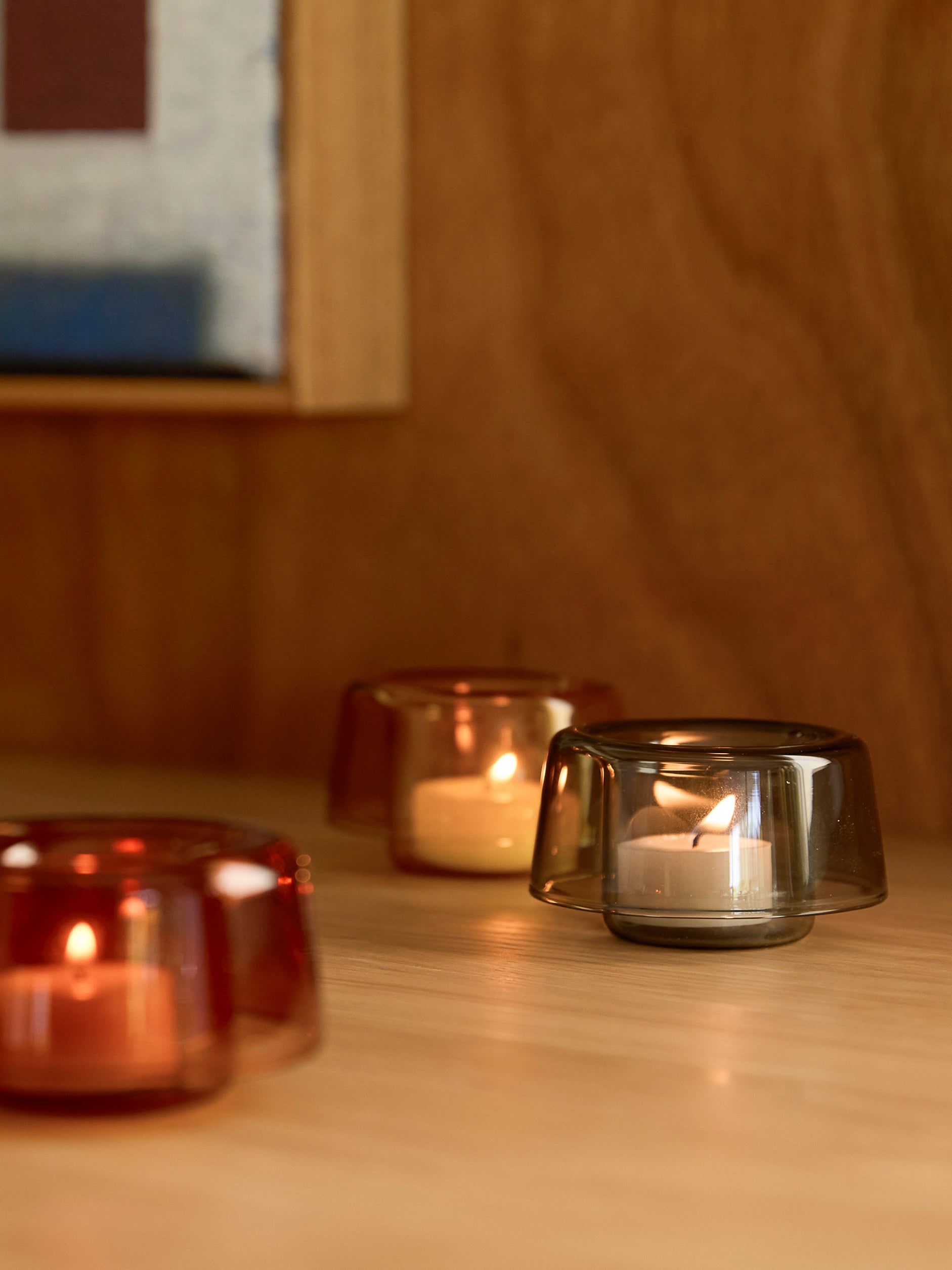 Cascade Tealight Holder Smoke / One Size