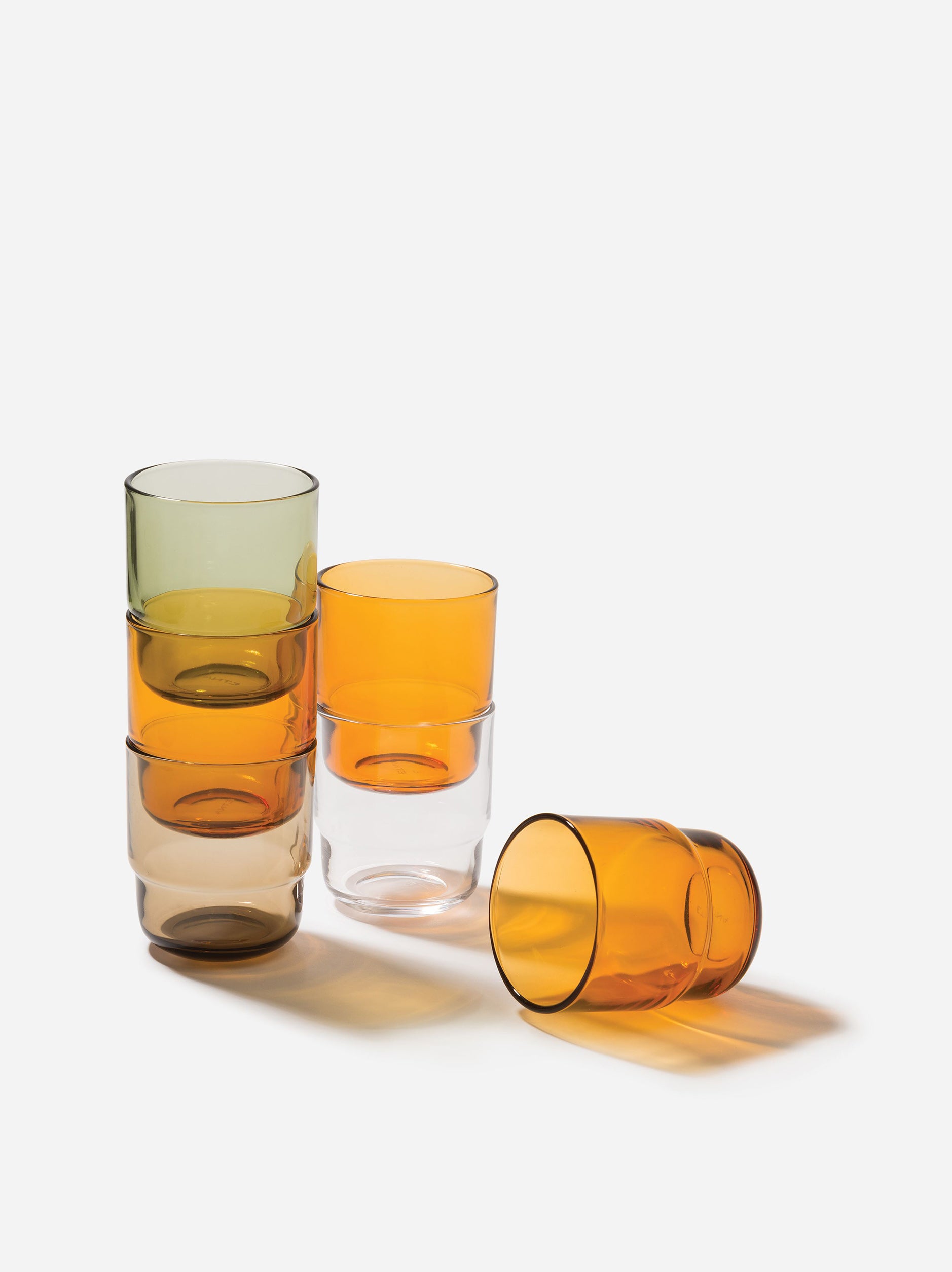 Piccadilly Tumbler Set of 6 Amber / 250ml