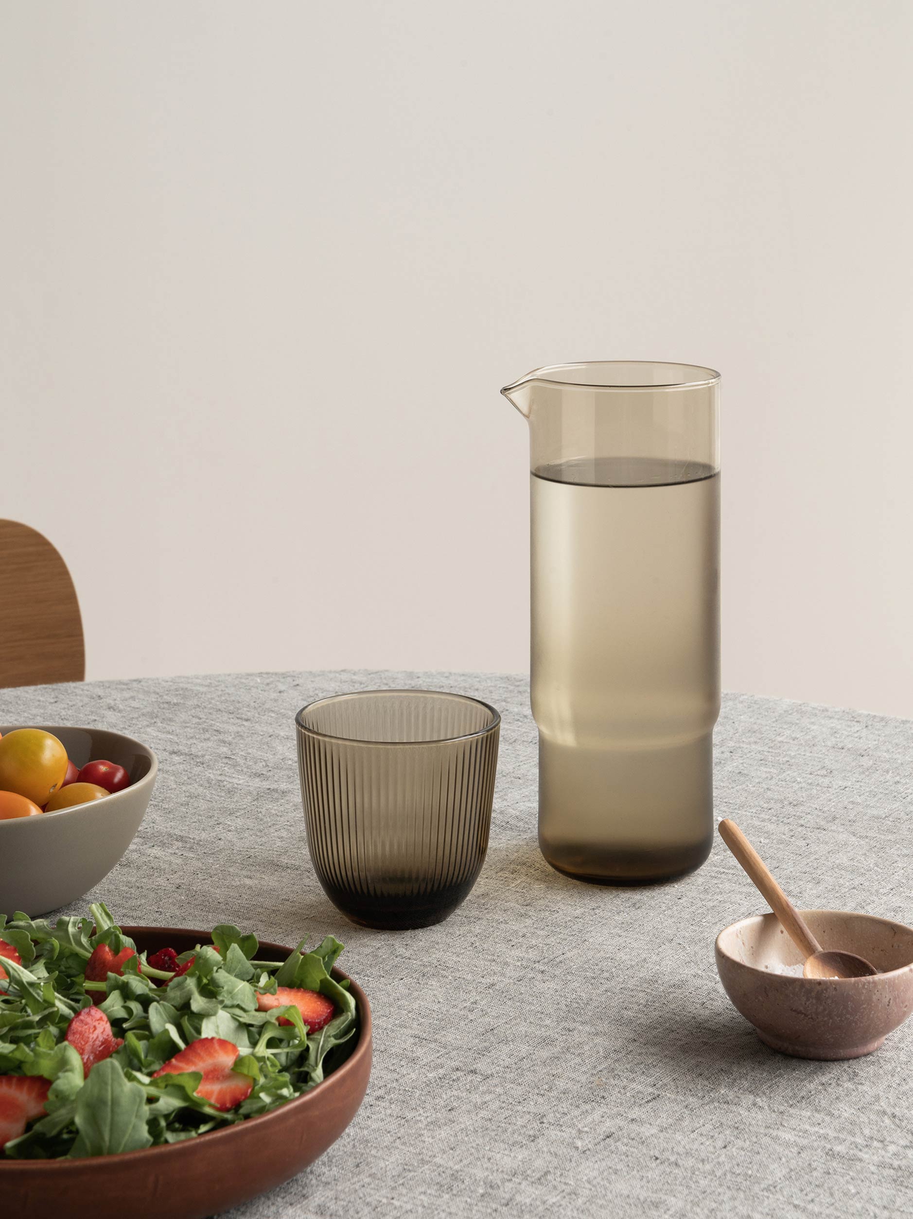 Rib Tumbler Set of 6 Smoke Brown / 320ml
