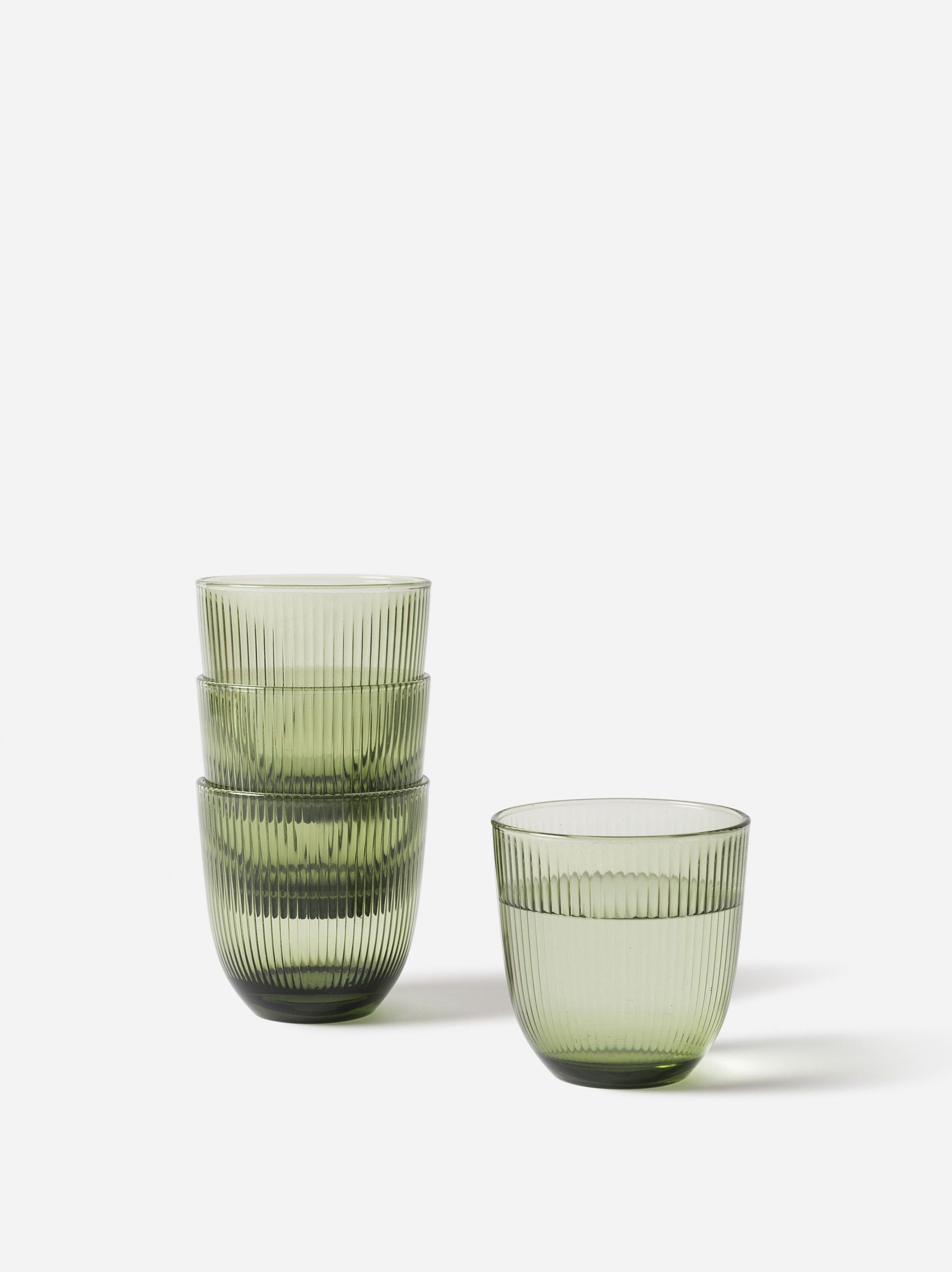 Rib Tumbler Set of 6 Olive / 320ml