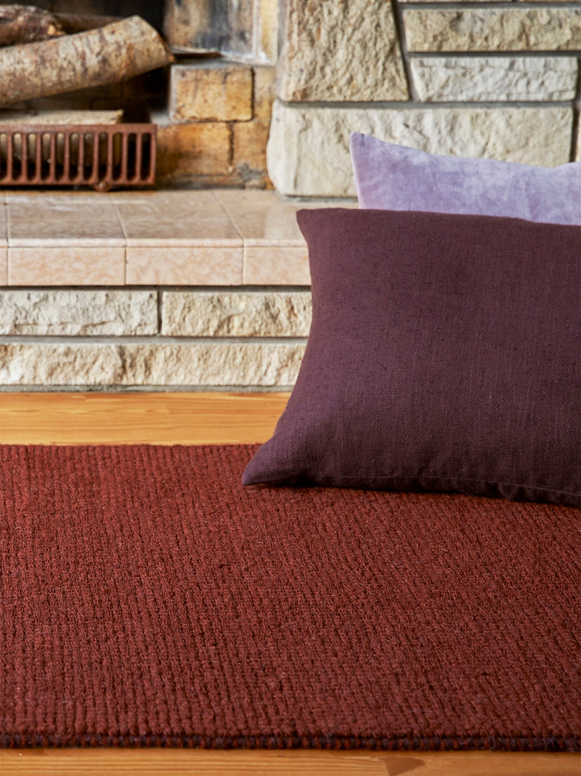 Joni Wool Mat Paprika/Mulberry / Large