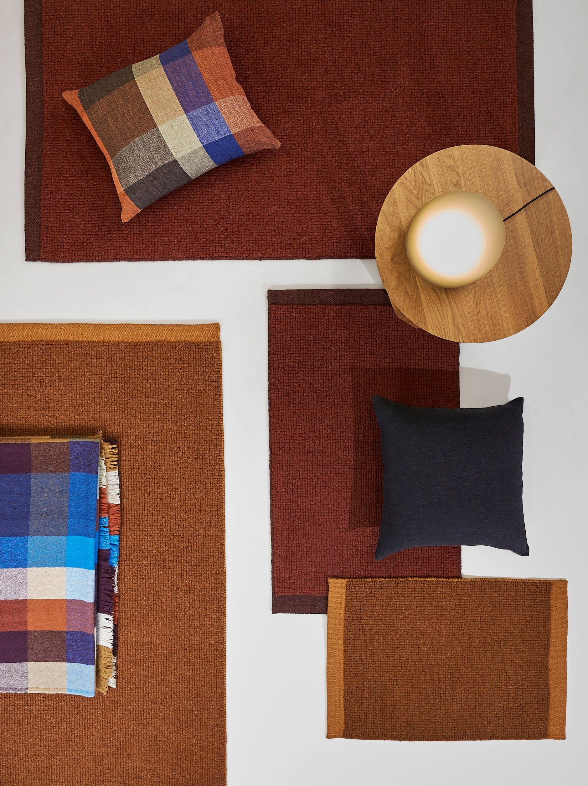 Joni Wool Mat Paprika/Mulberry / Large