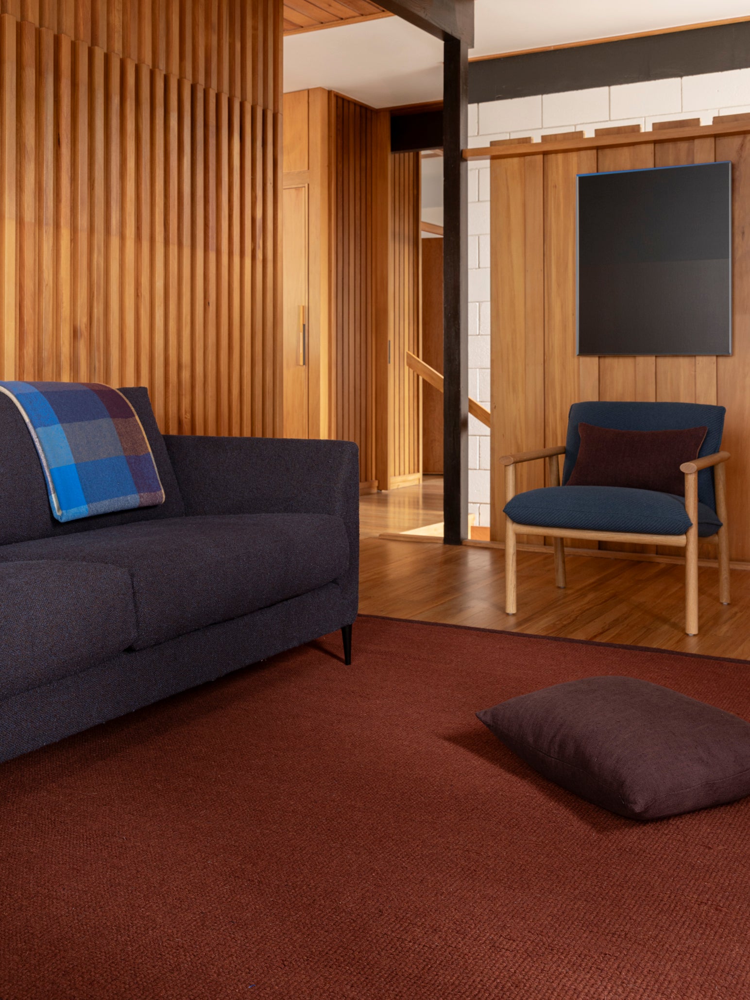 Joni Wool Rug Paprika/Mulberry / 170x240cm