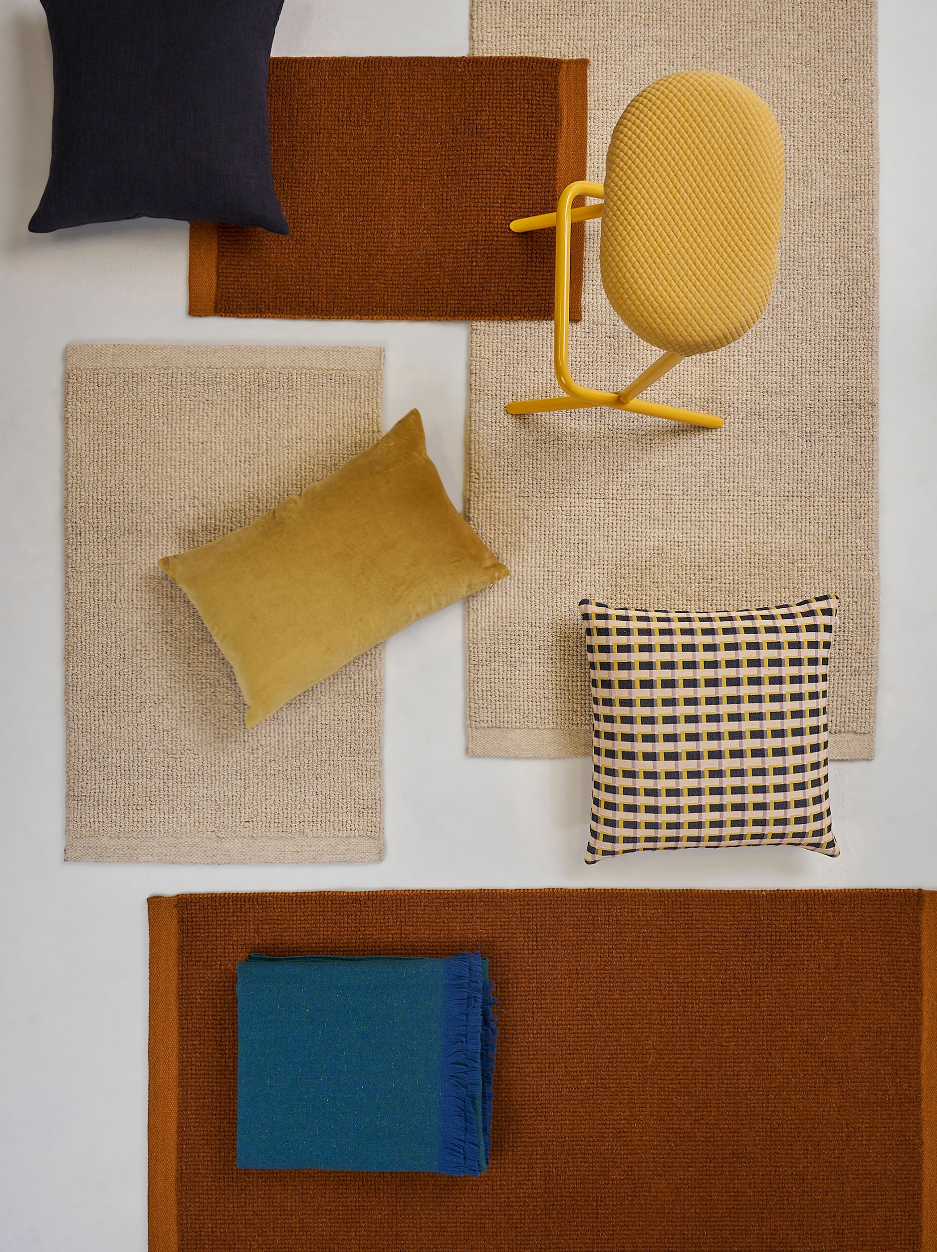 Joni Wool Mat Orange Peel/Saffron / Large