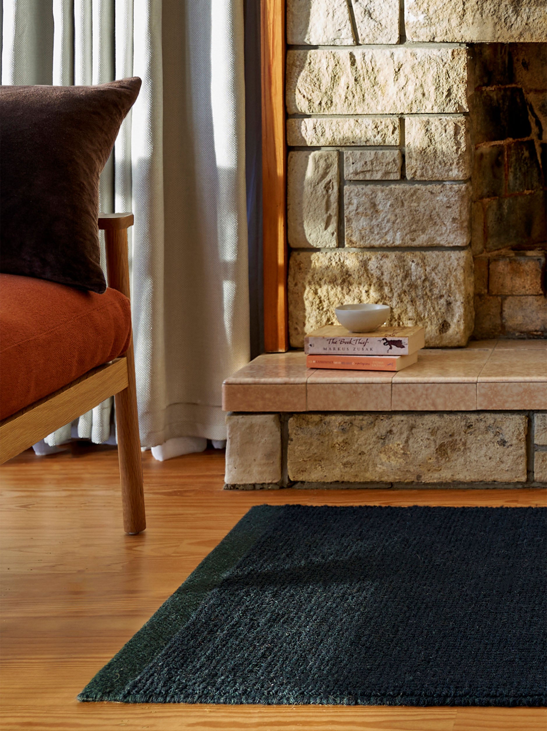 Joni Wool Mat Baltic/Pine / Large