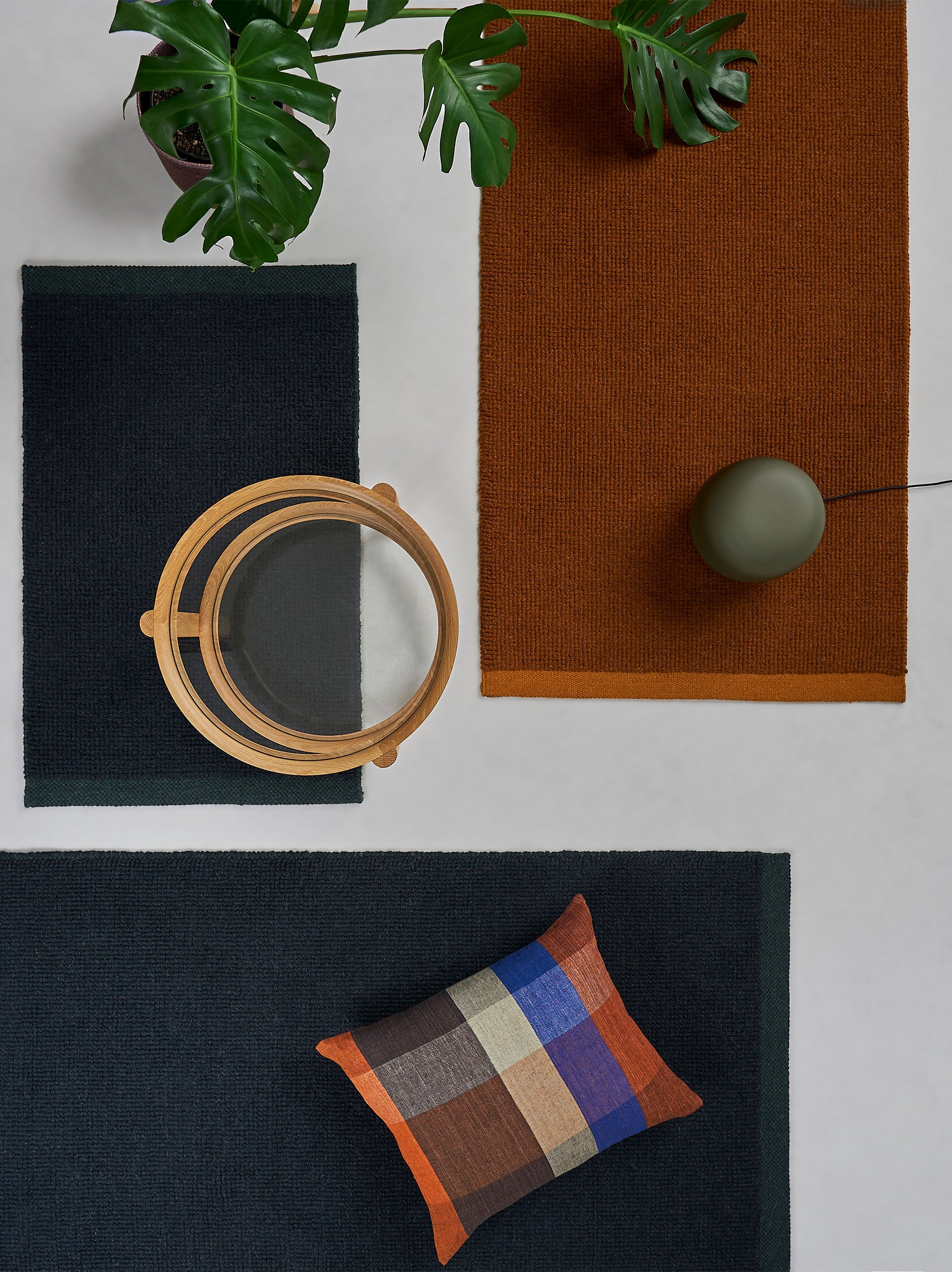 Joni Wool Door Mat Baltic/Pine / Small