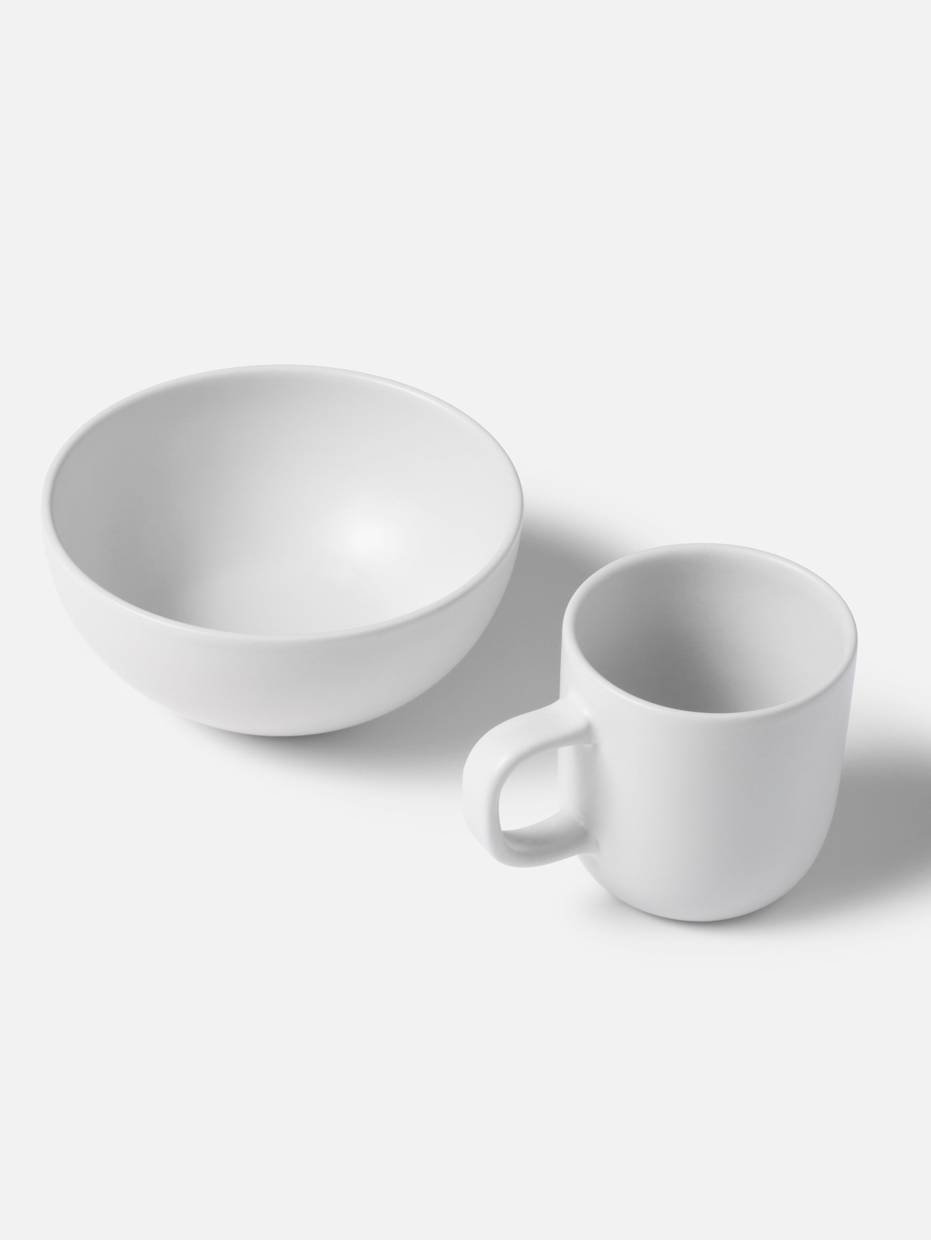 Stoneware Mug Set/4 White / One Size