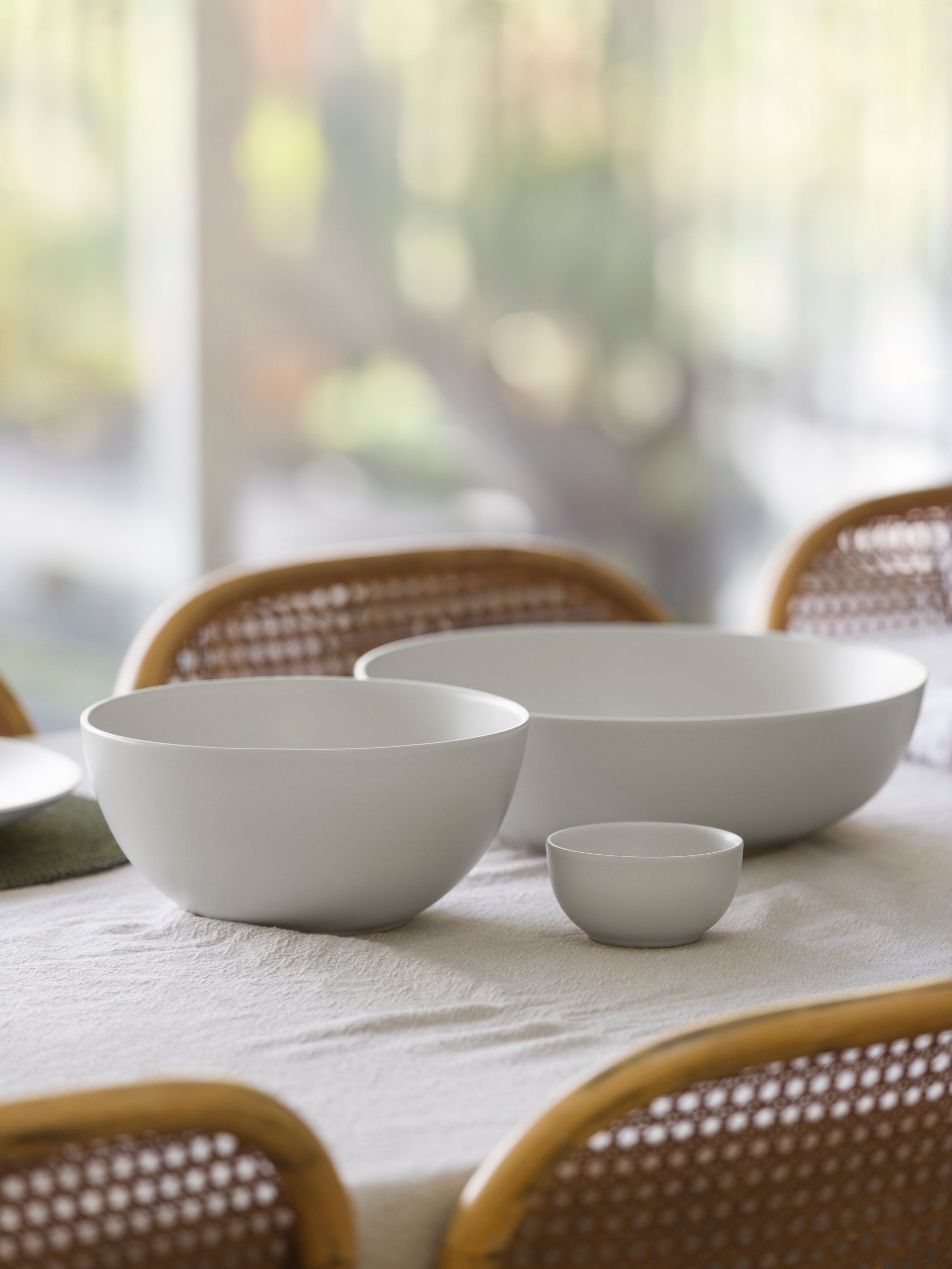 Stoneware Dip Bowl Set/4 White / One Size