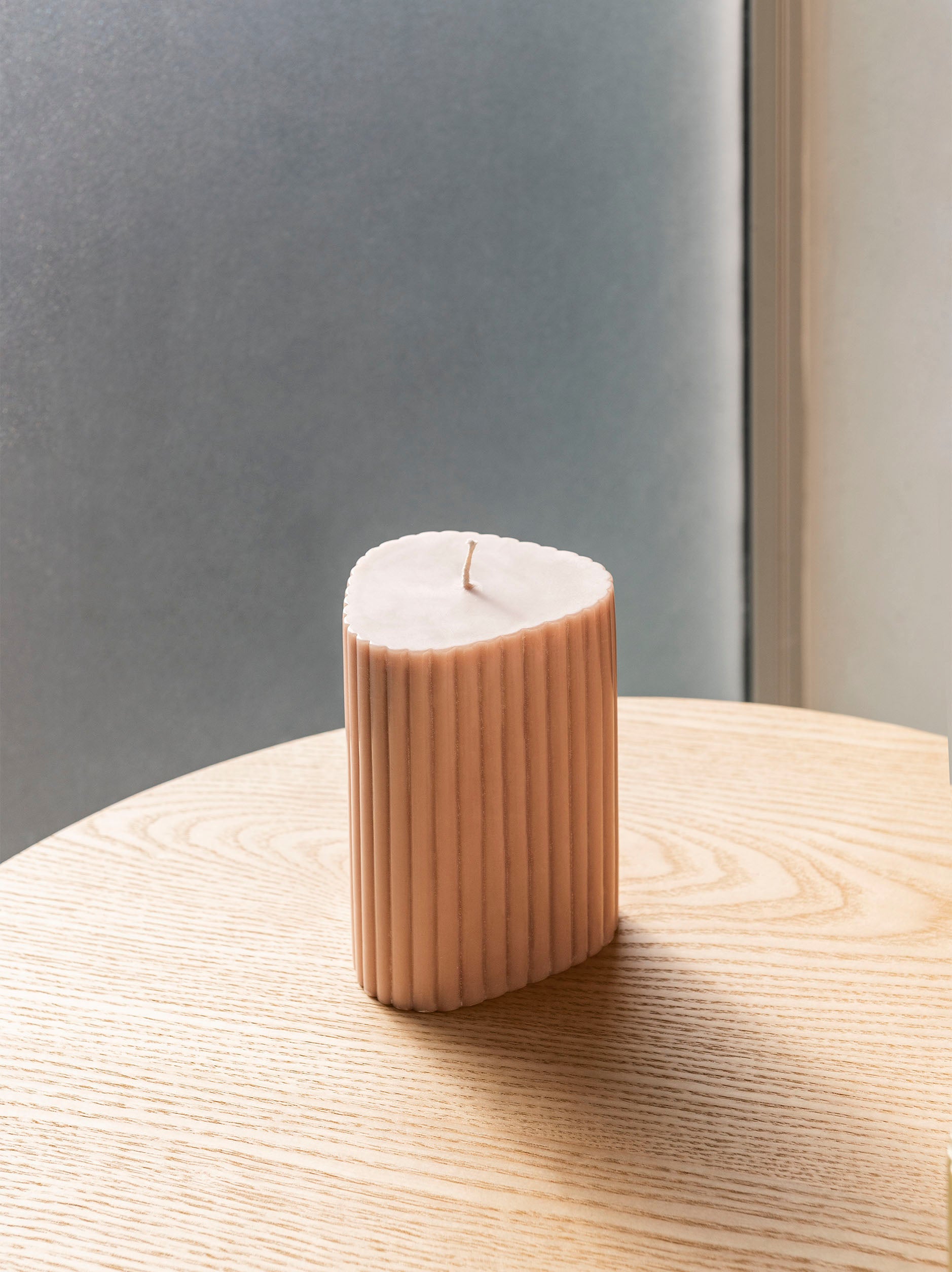 Costa Pillar Candle Oat / Medium