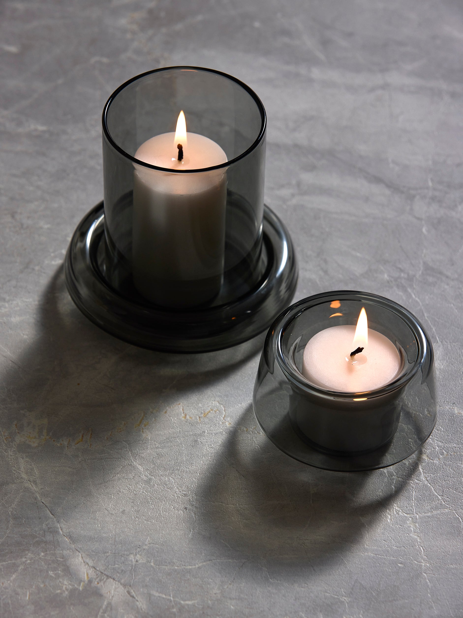 Pillar Candle Set/4 White / Medium
