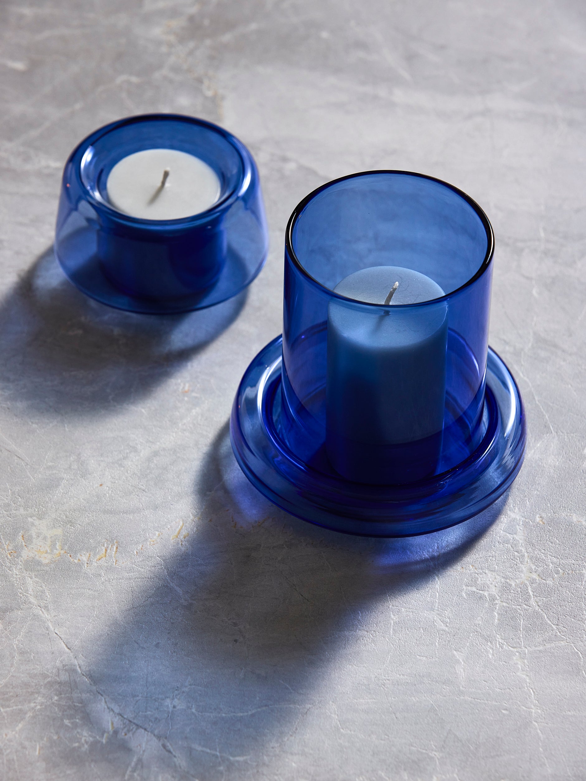 Pillar Candle Set/4 Cool Grey / Medium