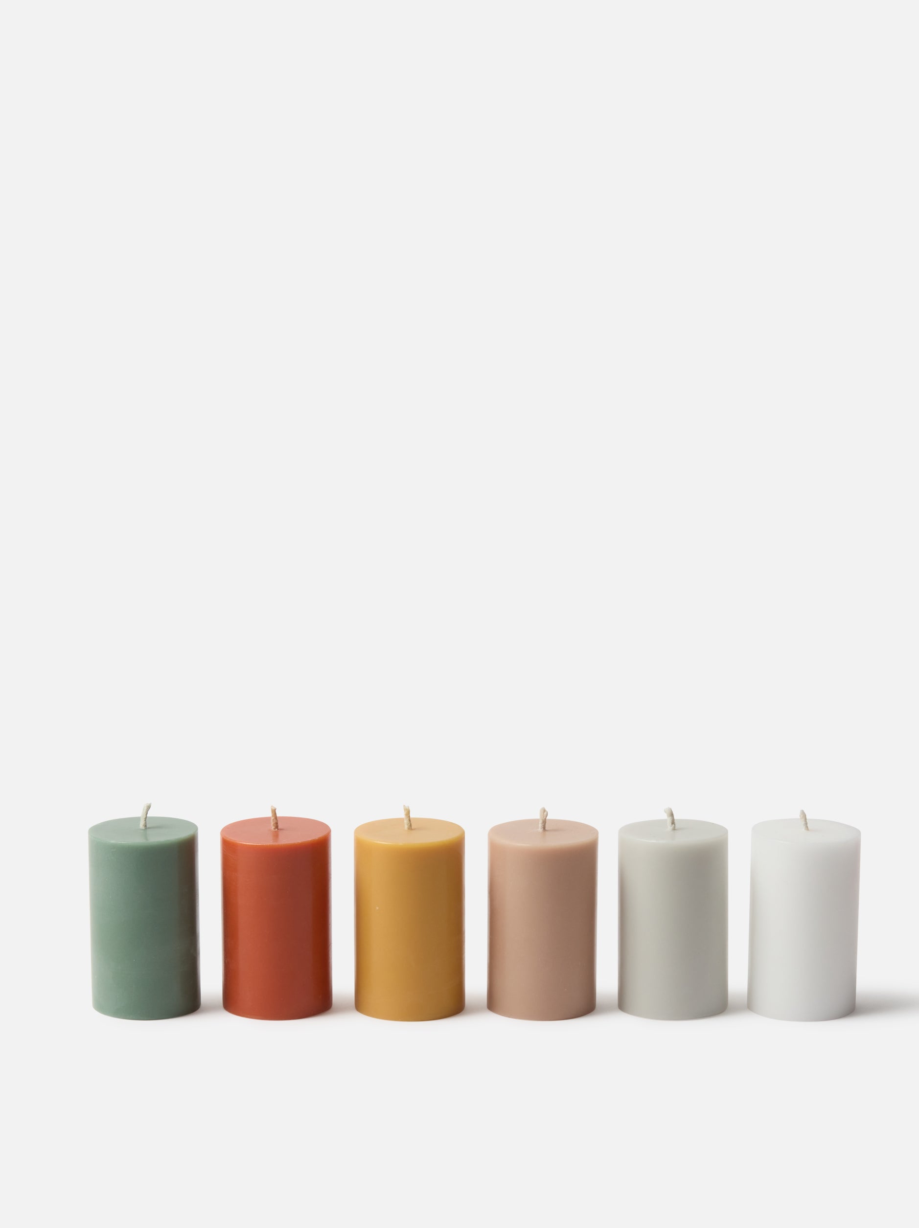 Pillar Candle Set/4 Honey / Medium