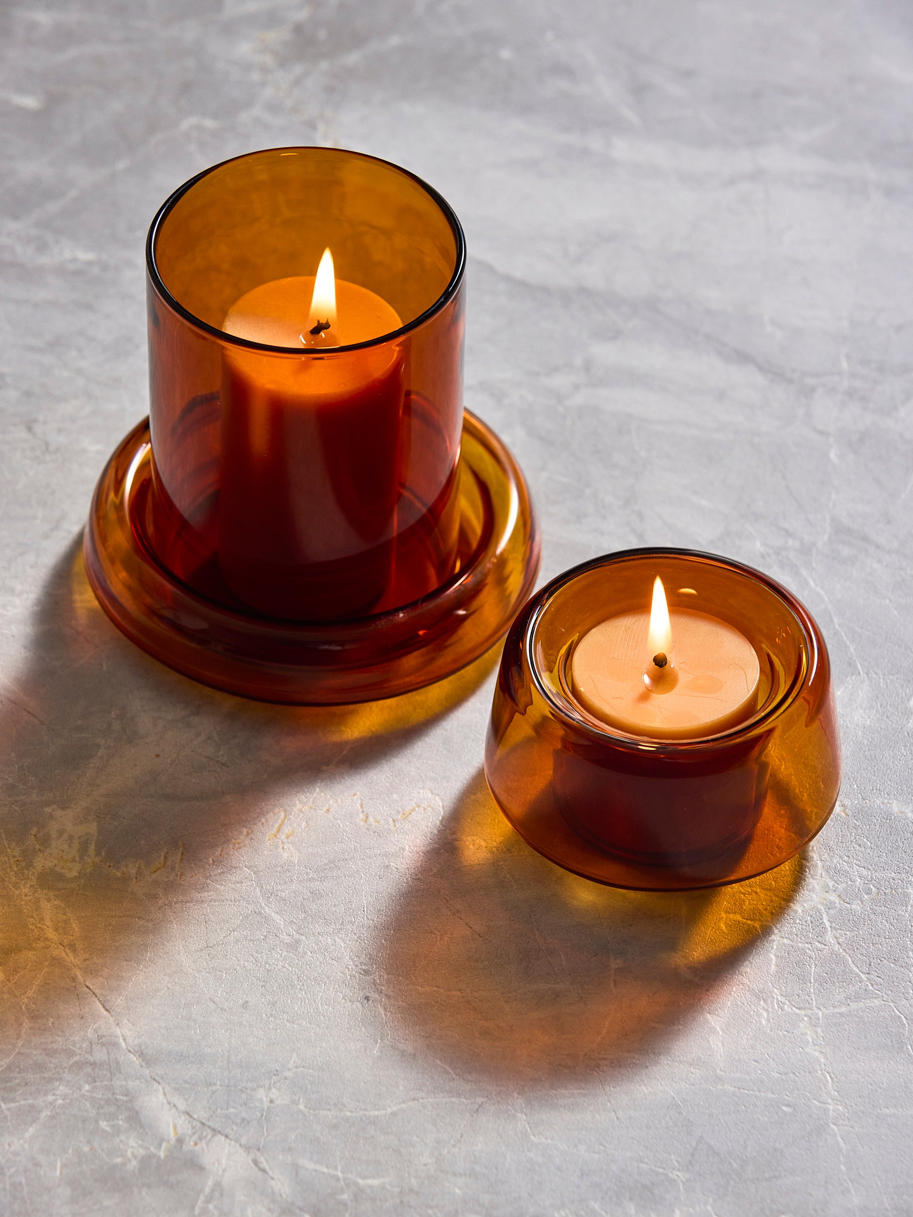 Pillar Candle Set/4 Honey / Small