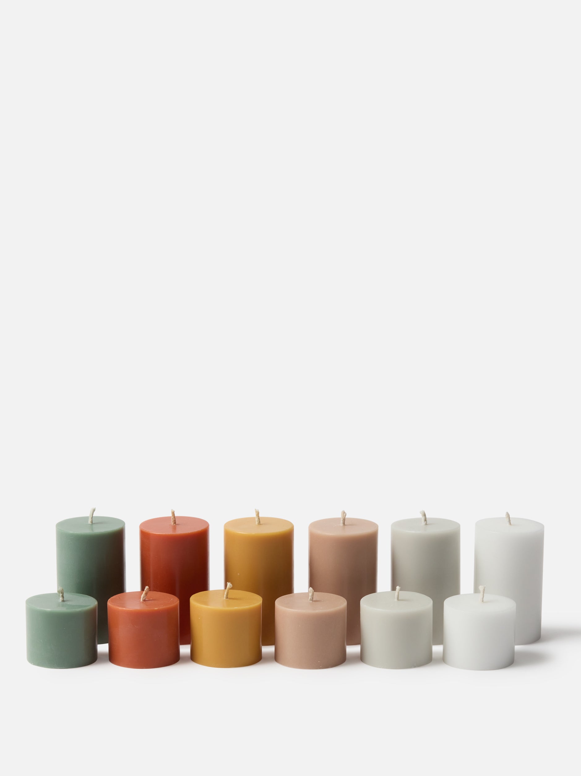 Pillar Candle Set/4 Honey / Small