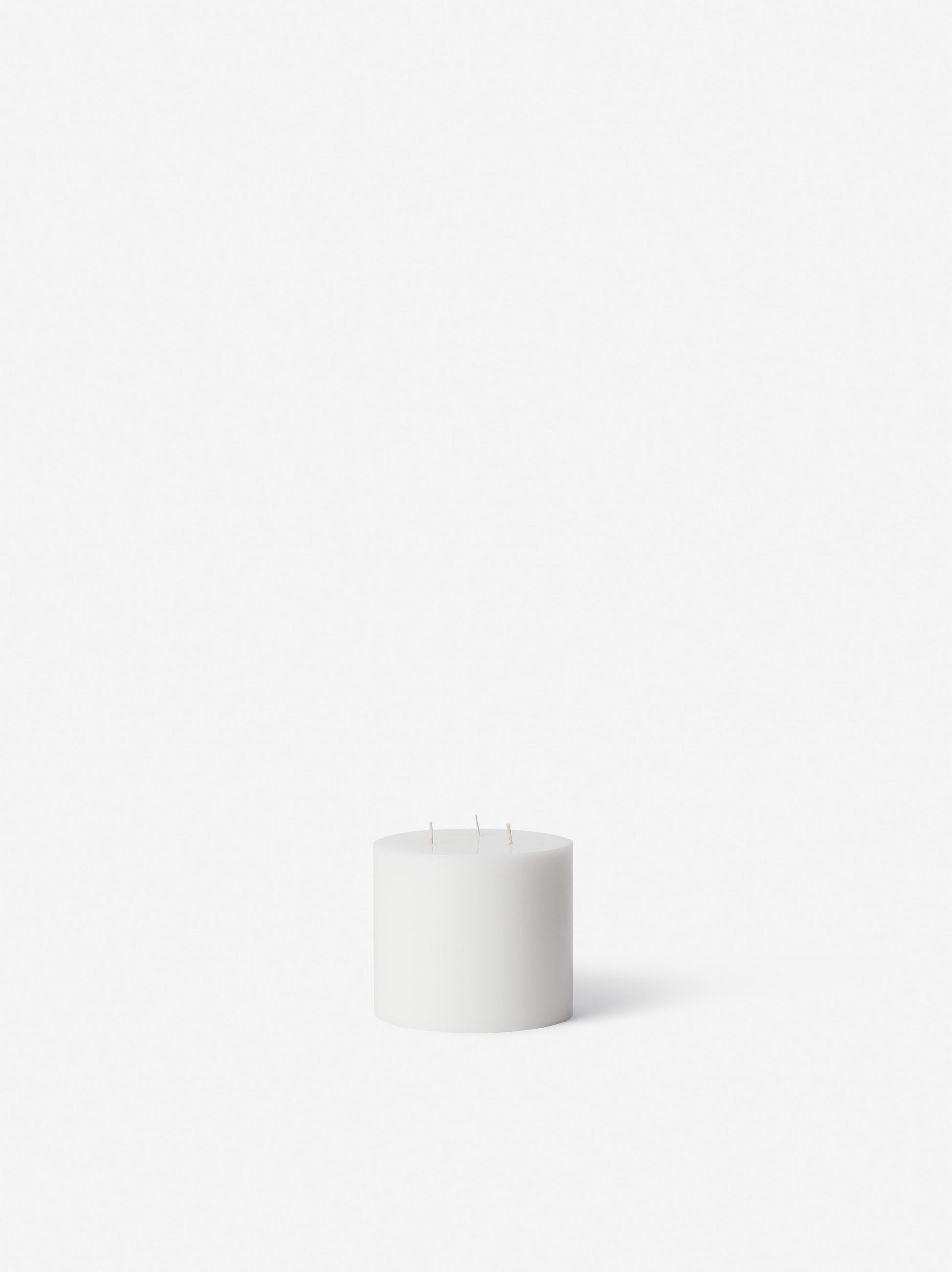 3 Wick Pillar Candle White / Small