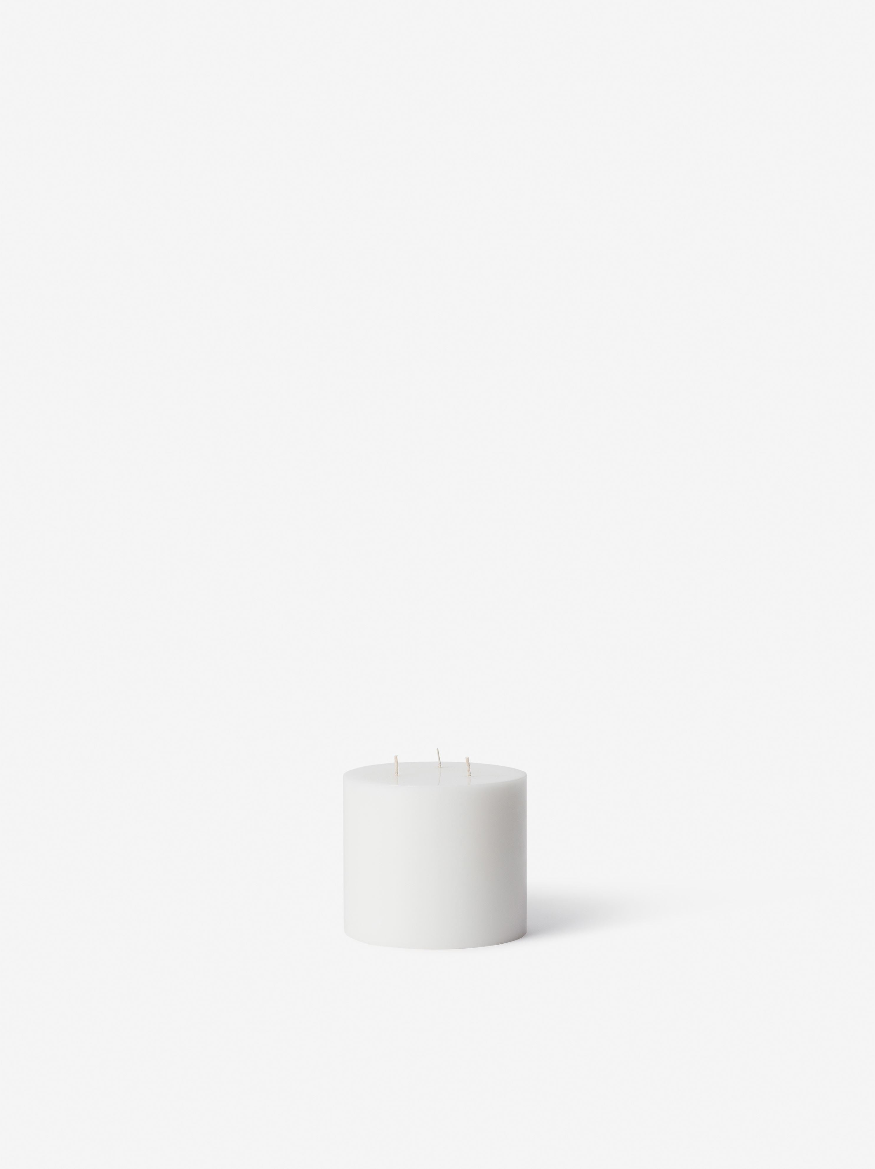 3 Wick Pillar Candle White / Small